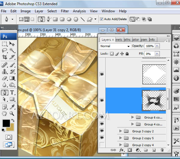 golden foil gift box